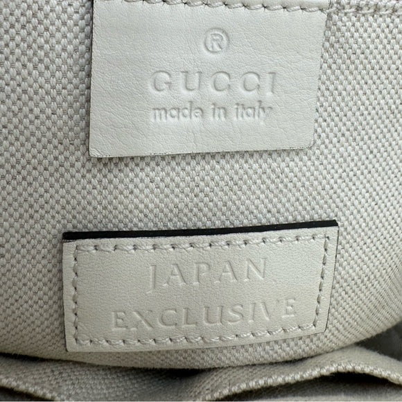 Auth Gucci Small Marmot Limited Edition Cream Leather 2way Tote Bag Preloved Ex+ - Picture 16 of 16
